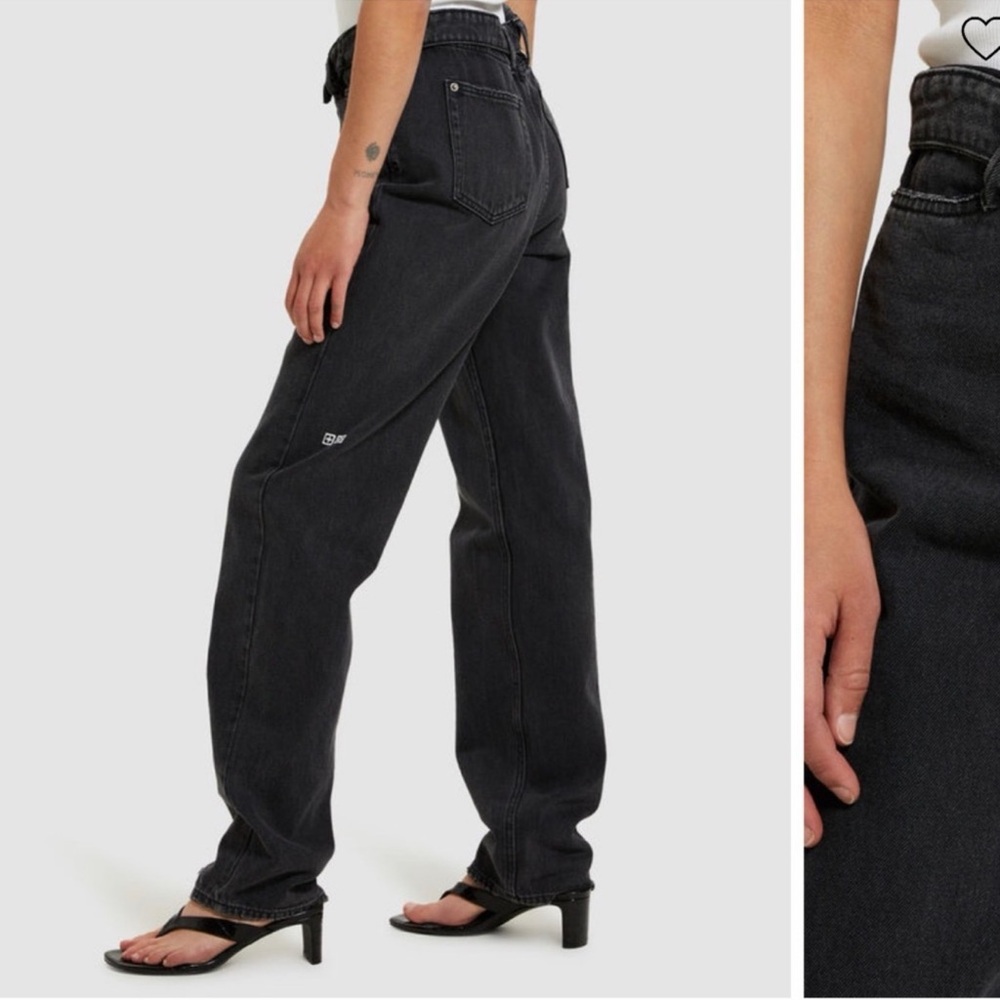 Ksubi Undone Playback Navanas Jeans Size 32 Black Baggy Wide Leg Rebel Denim - Picture 7 of 9